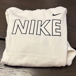 Nike White Sweatshirt with Black Logo